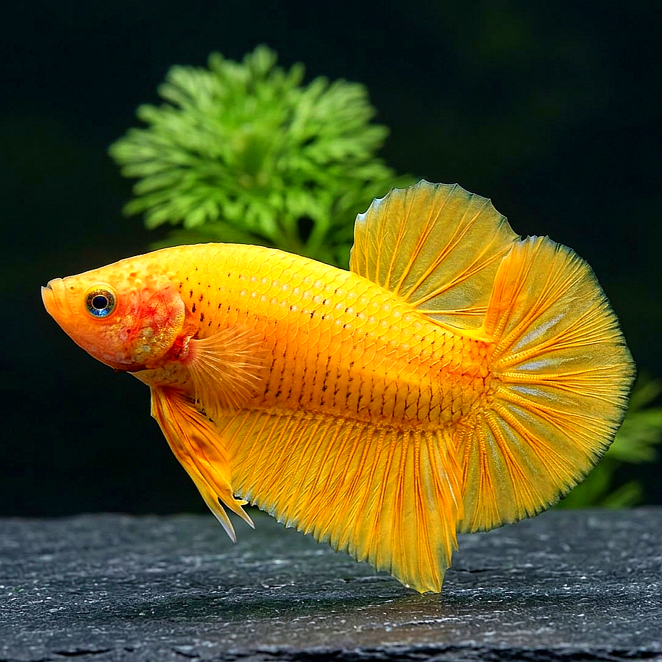 Kampffisch Betta splendens „Plakat Dragon Yellow“