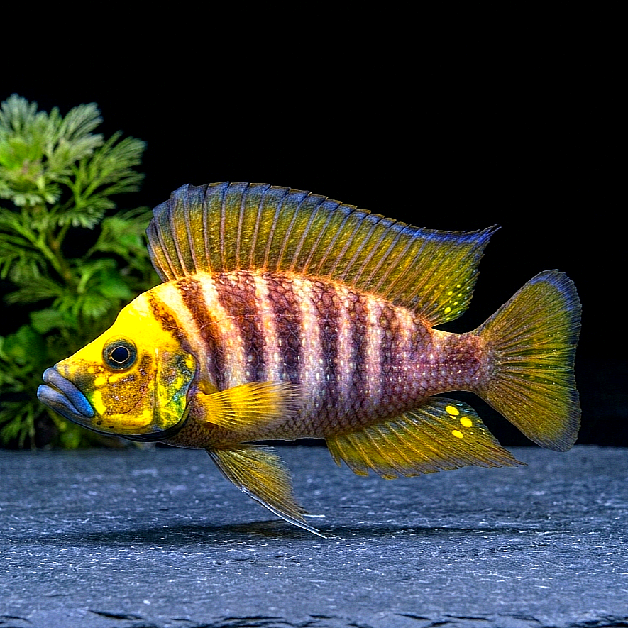 Altolamprologus compressiceps "Goldhead Kasanga" – Der edle Jäger mit goldener Krone