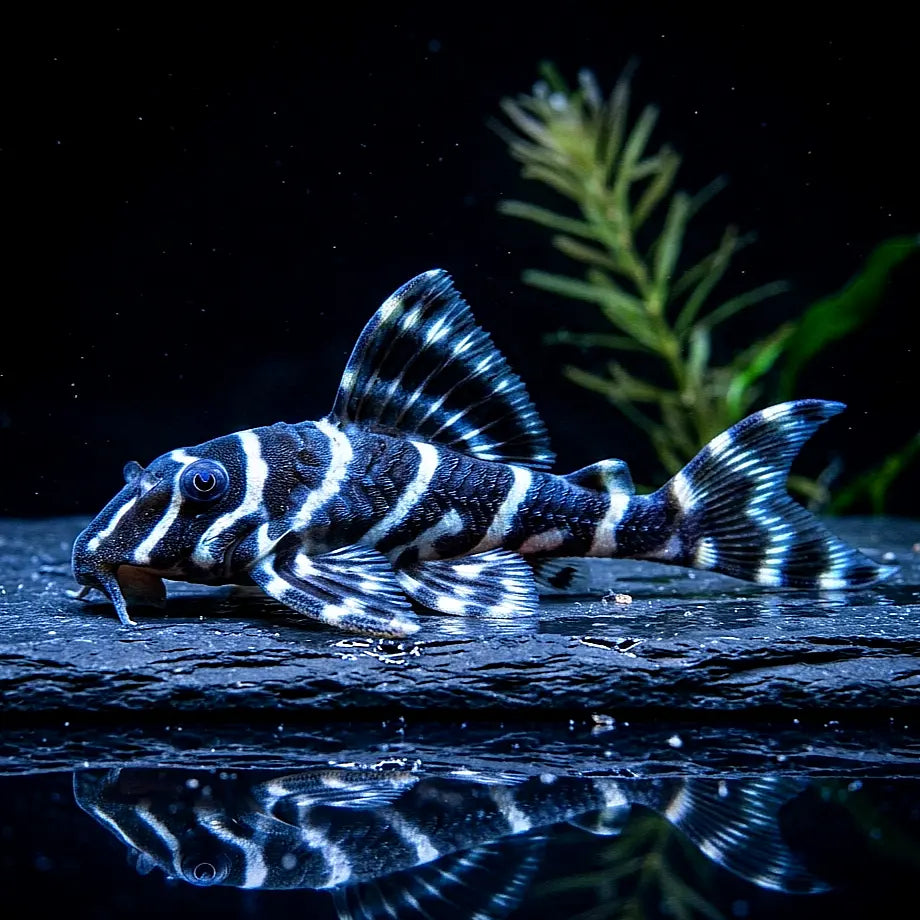 L204 Welse: Ringelsocken-Harnischwels 🤍🖤 , Panaqolus albivermis "Flash Pleco" AquaTimo