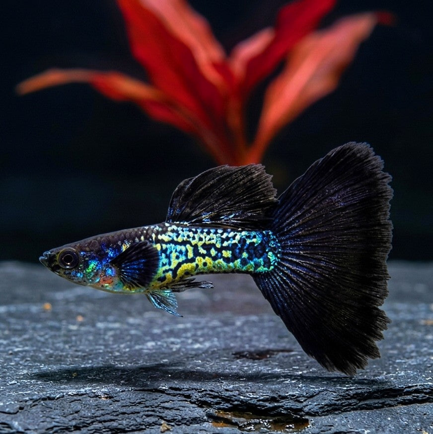 Hochzucht-Guppy - 🖤 Black Cobra