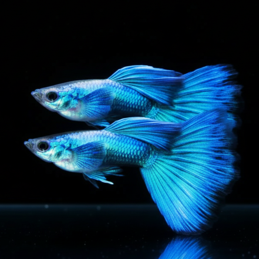Hochzucht Guppy - Blue Moscow
