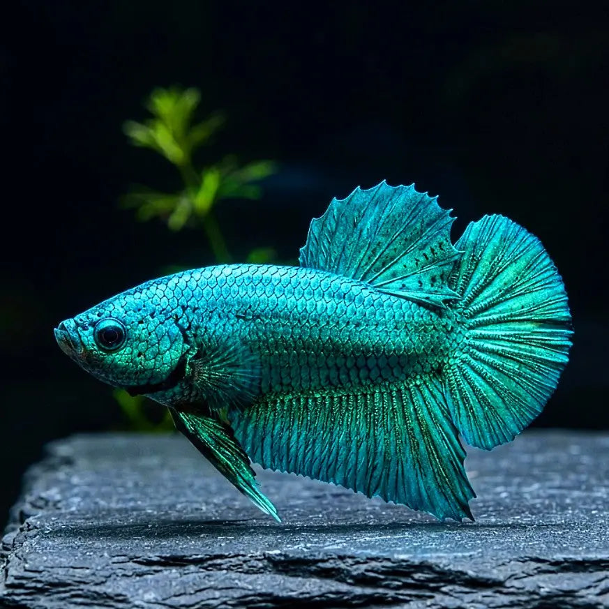 Kampffisch Betta splendens – Kampffisch Plakat Green AquaTimo