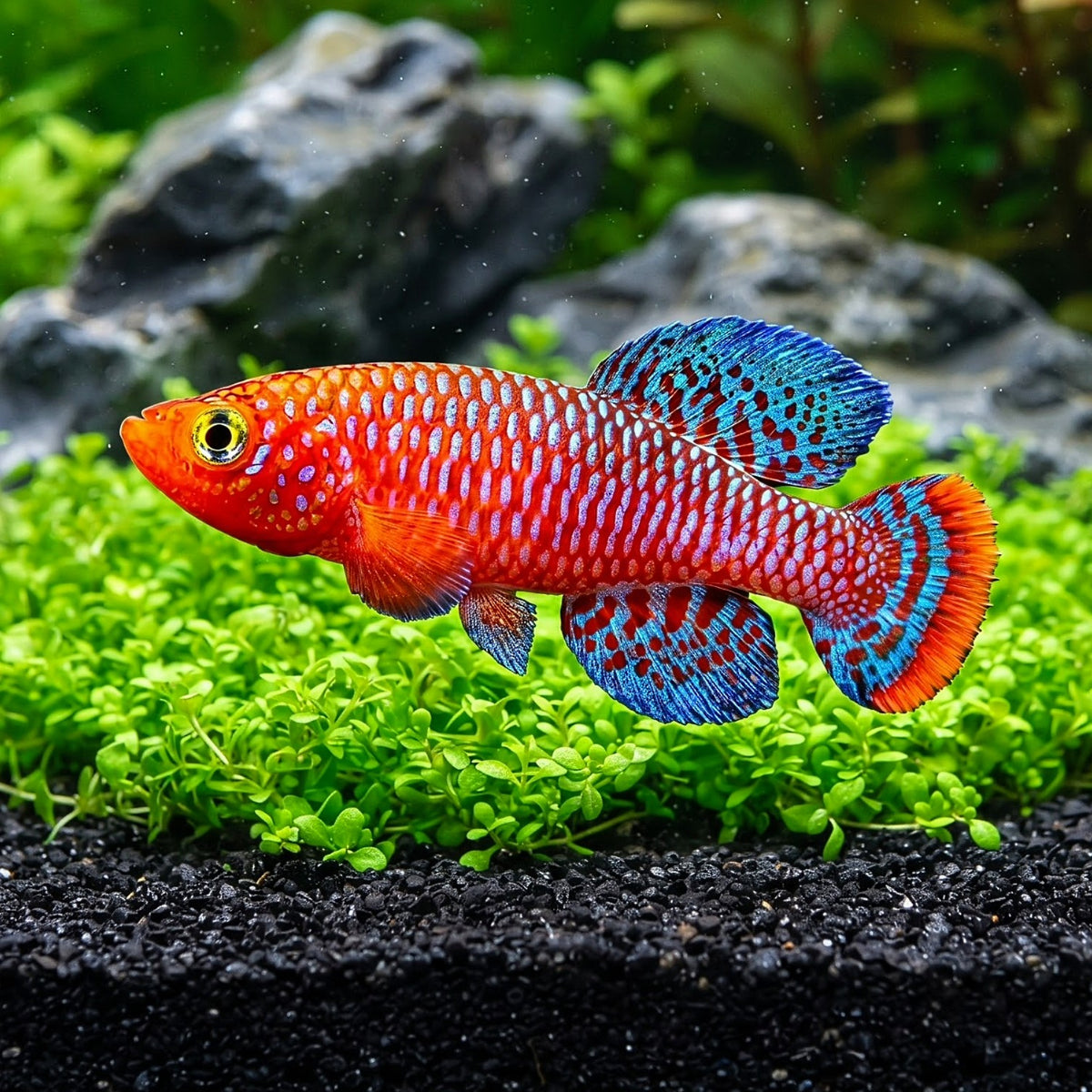 Rachows Prachtgrundkärpfling Prachtkärpfling - ❤️💙Nothobranchius rachovii