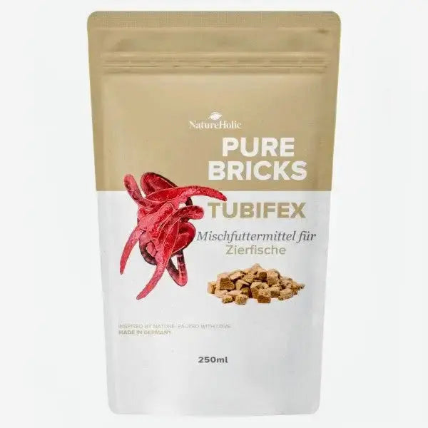 NatureHolic Pure Cubes Tubifex: 100 % Natur pur – Gefriergetrocknete Schlammröhrenwürmer 🐛✨ AquaTimo