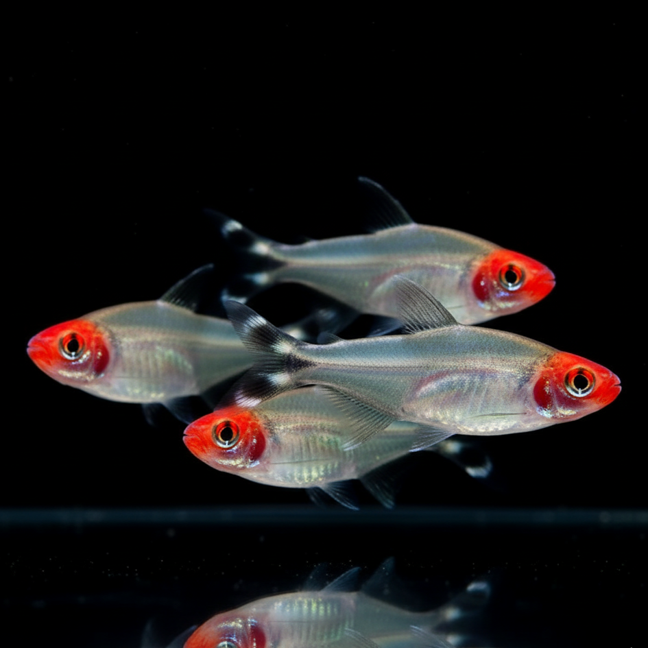 Petitella bleheri - Rotkopfsalmler (Hemigrammus bleheri)