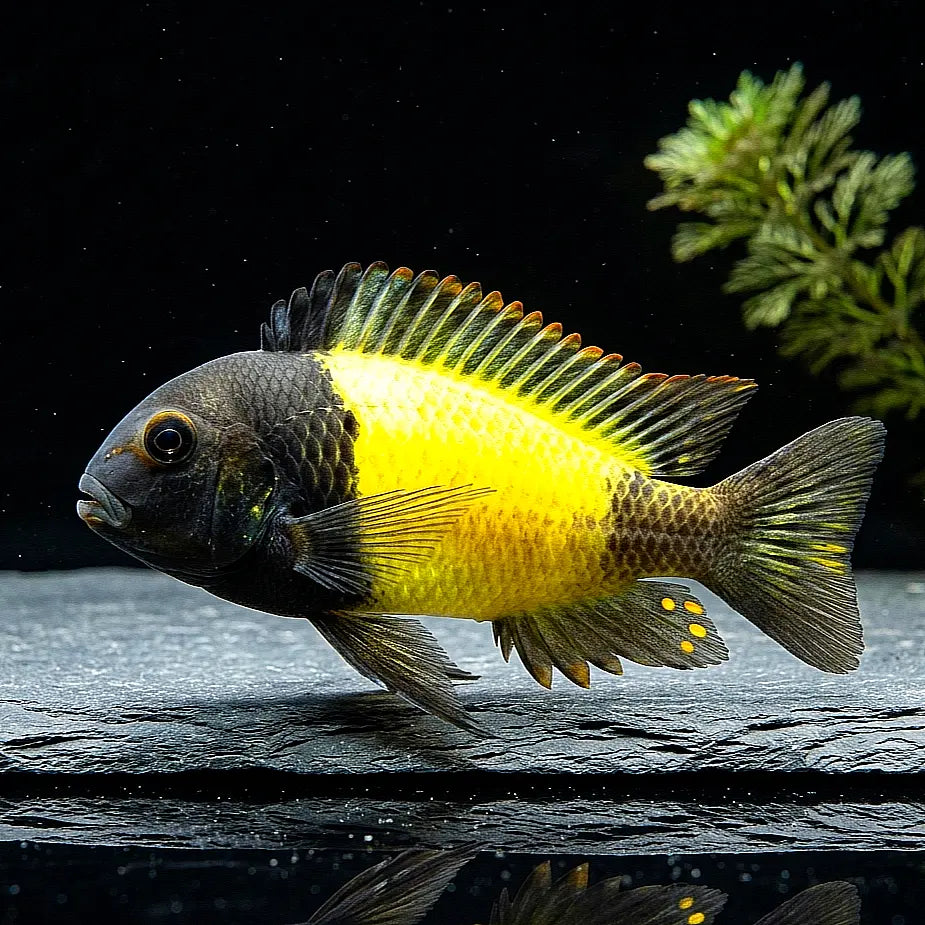 Tropheus moorii "Ikola" – Schwarze Eleganz trifft auf sonnengelbe Leuchtkraft AquaTimo