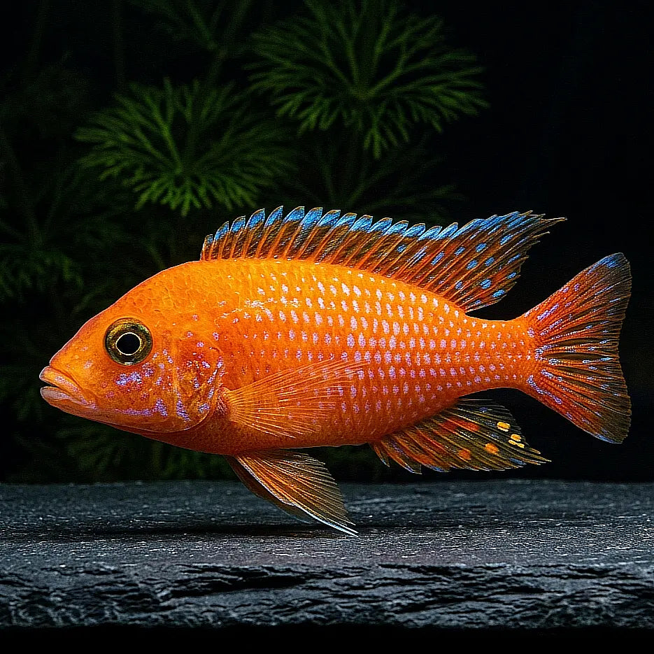 Pseudotropheus estherae "Rot/Rot" – Der leuchtend rote Klassiker aus dem Malawisee! AquaTimo