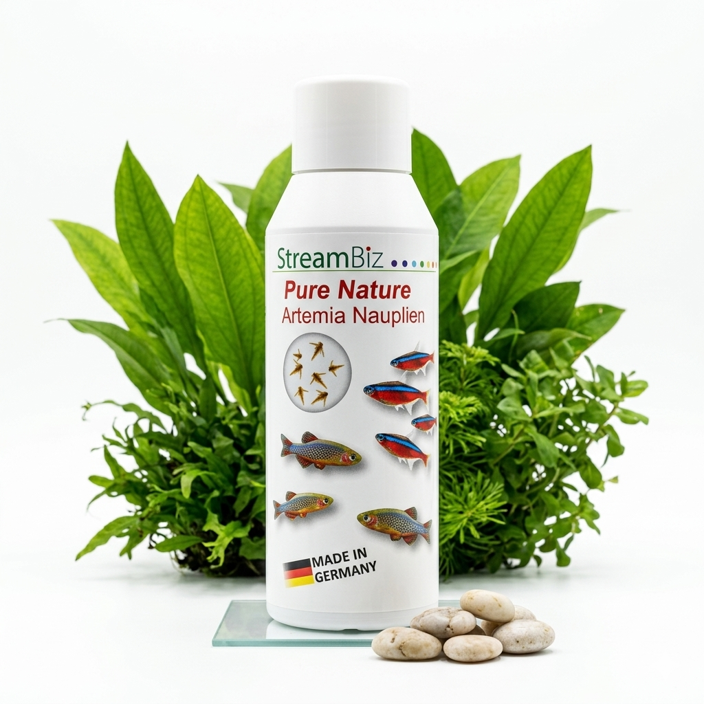 StreamBiz Pure Nature Artemia Nauplien – Naturnahes Futter für Jungfische, Garnelen & Zierfische - AS+