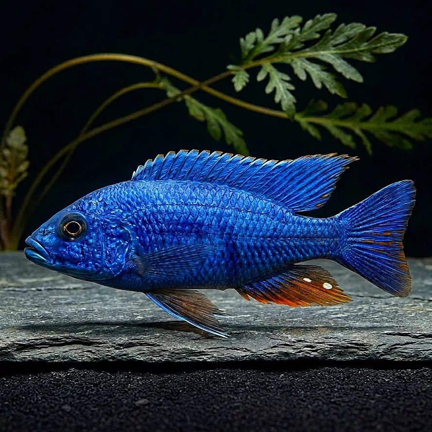 Sciaenochromis fryeri „Dark Blue Jalo Reef“ – Der Königsblaue Jäger des Malawisees AquaTimo