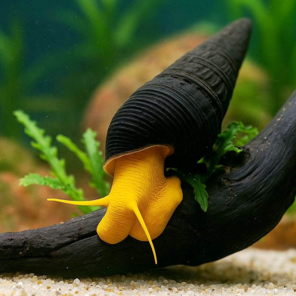 Tylomelania orange - Felsenschnecke 5-8 cm groß