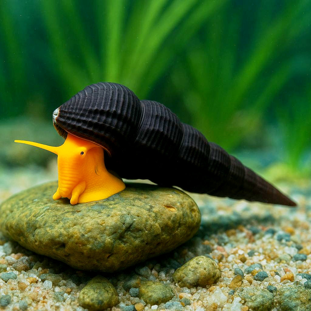 Tylomelania orange - Felsenschnecke 5-8 cm groß