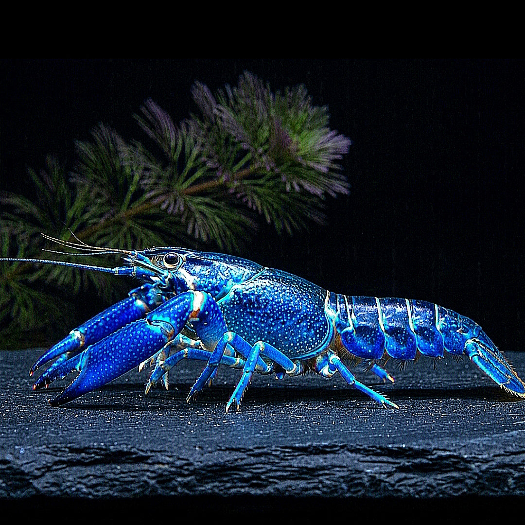 Cherax pulcher "Amethyst Blue" – Ein funkelndes Juwel für Ihr Aquarium!