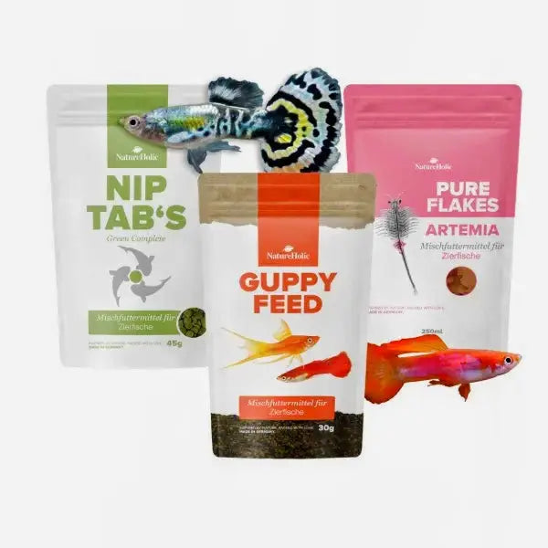 Das NatureHolic Guppy Nährstoffbundle: Deine 3-teilige Power-Kur für Guppys & lebendgebärende Zierfische 🐠 AquaTimo