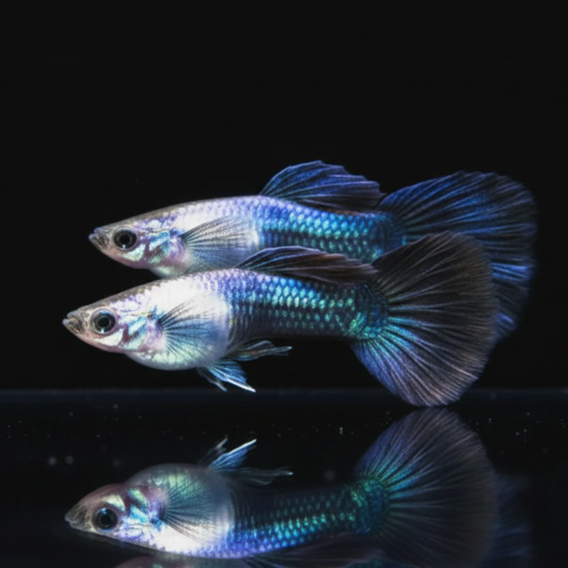 Hochzucht Guppy - Blue Panda