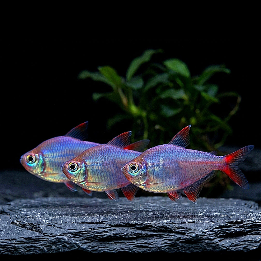 Rot-Blauer Kolumbiensalmler - Hyphessobrycon columbianus (ecuadorensis)