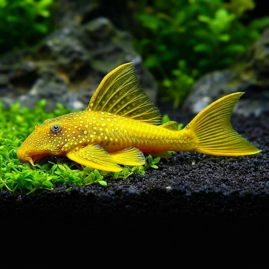 L200a Gelber Phantomwels High Fin Baryancistrus demantoides ca. 8-10 cm