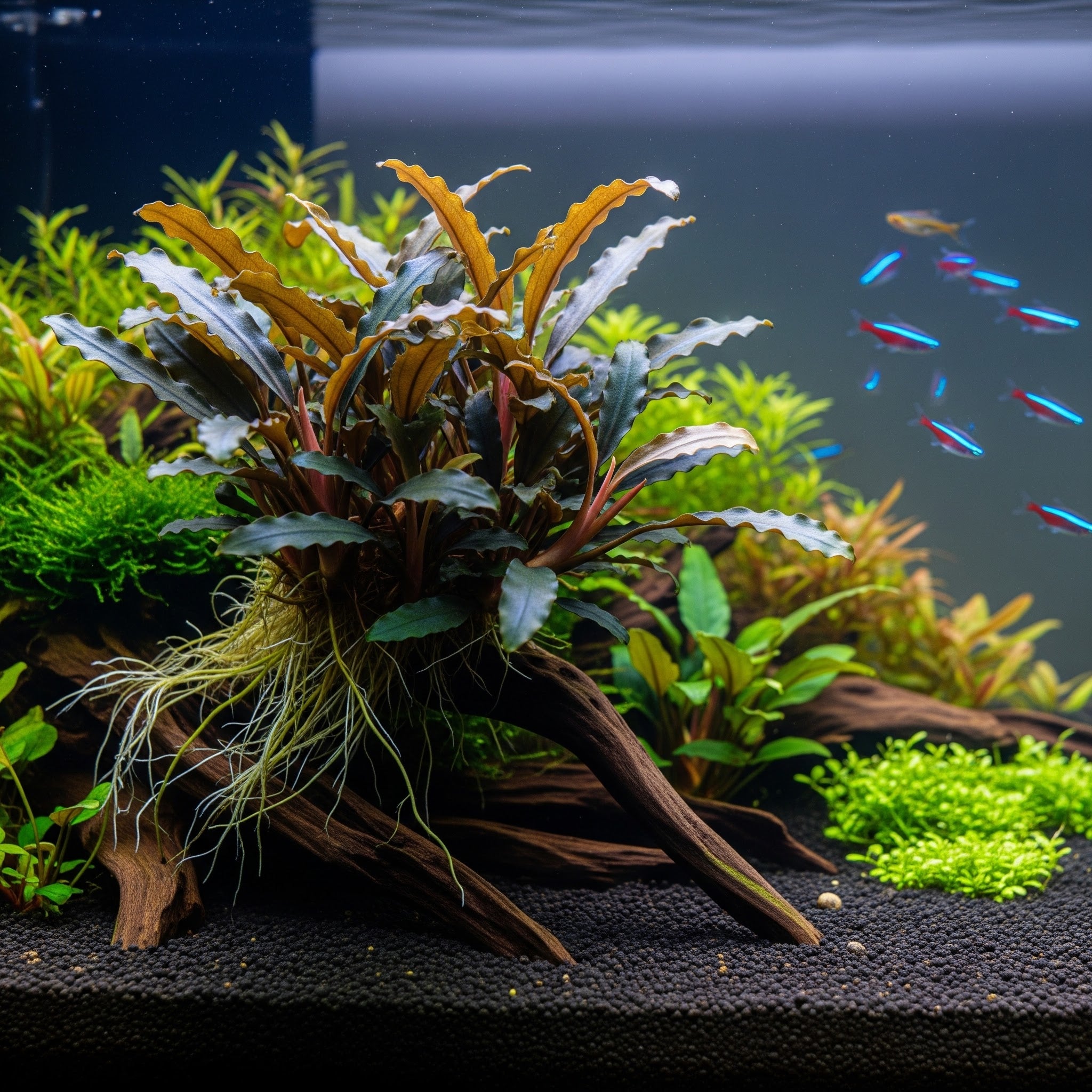 Bucephalandra sp. ´Serimbu Brown´ CUP / Dennerle-Plants