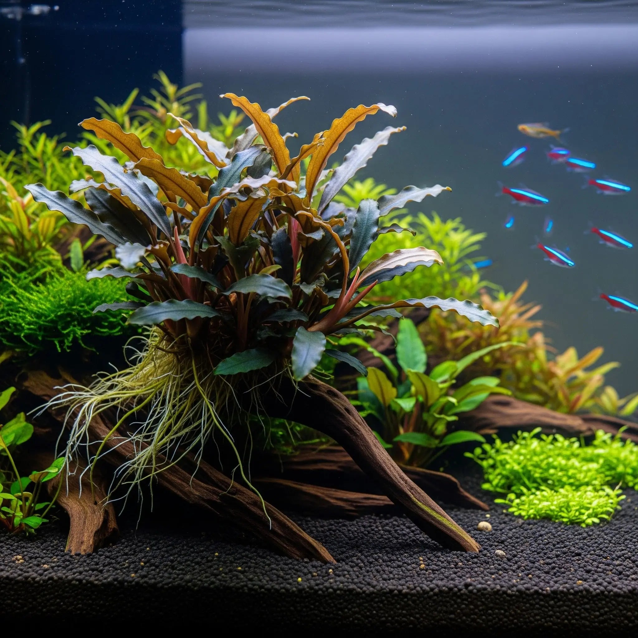Bucephalandra sp. ´Serimbu Brown´ CUP / Dennerle-Plants AquaTimo