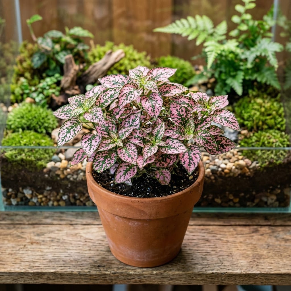 Hypoestes phyllostachya ‘Pink’ – Das charmante Punktblatt für Terrarium & Fensterbank / Dennerle-Plants