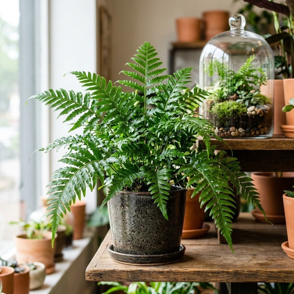 Didymochlaena truncatula – Der edle Mahagoni-Farn mit glänzender Blattpracht / Dennerle-Plants