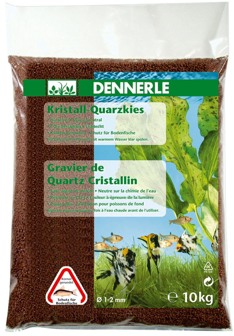 Dennerle Aquarienkies Rehbraun 10 kg - Bodengrund für Aquarien - Körnung 1-2 mm - AS+