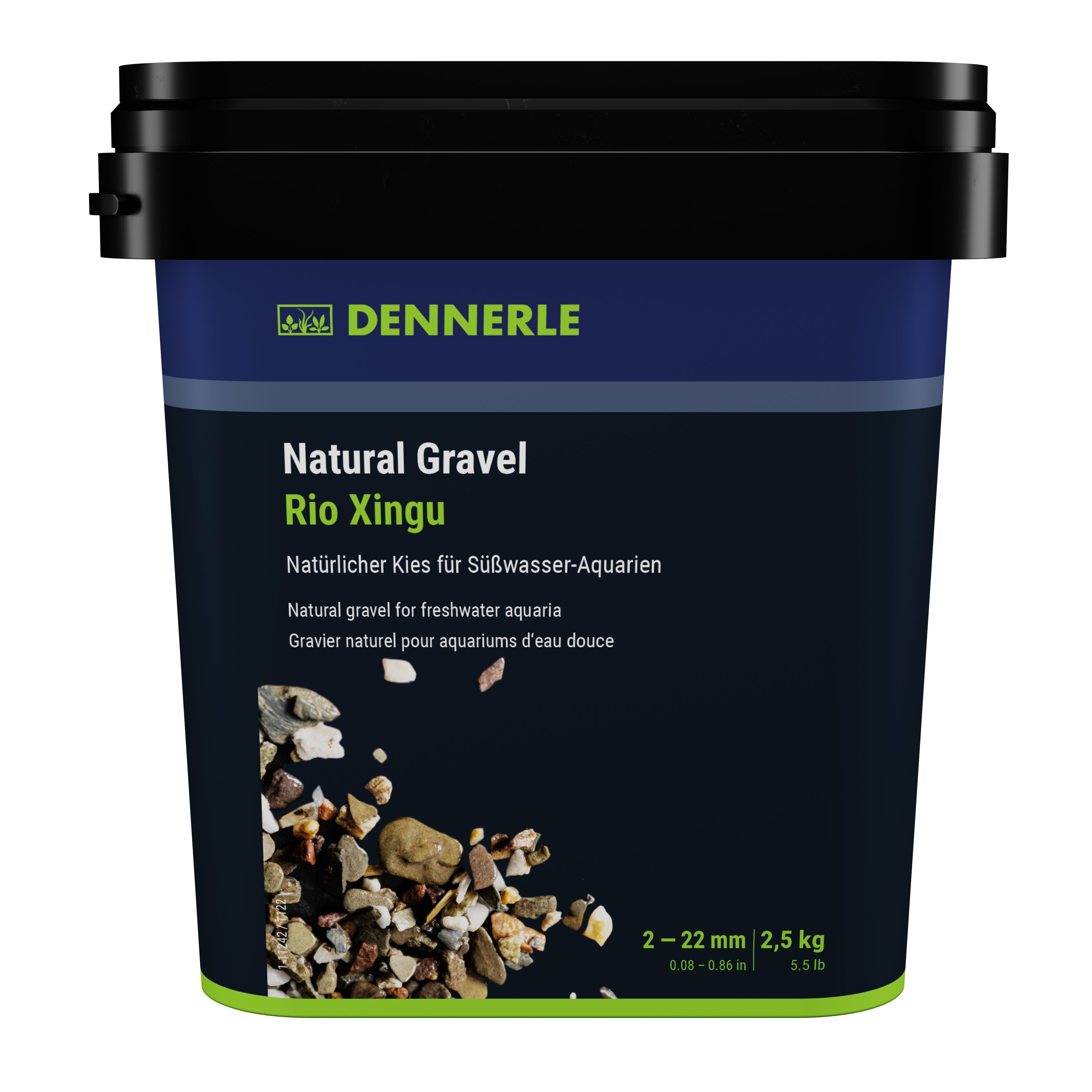 Dennerle Natural Gravel Rio Xingu, 2-22 mm, 2,5 kg - AS+