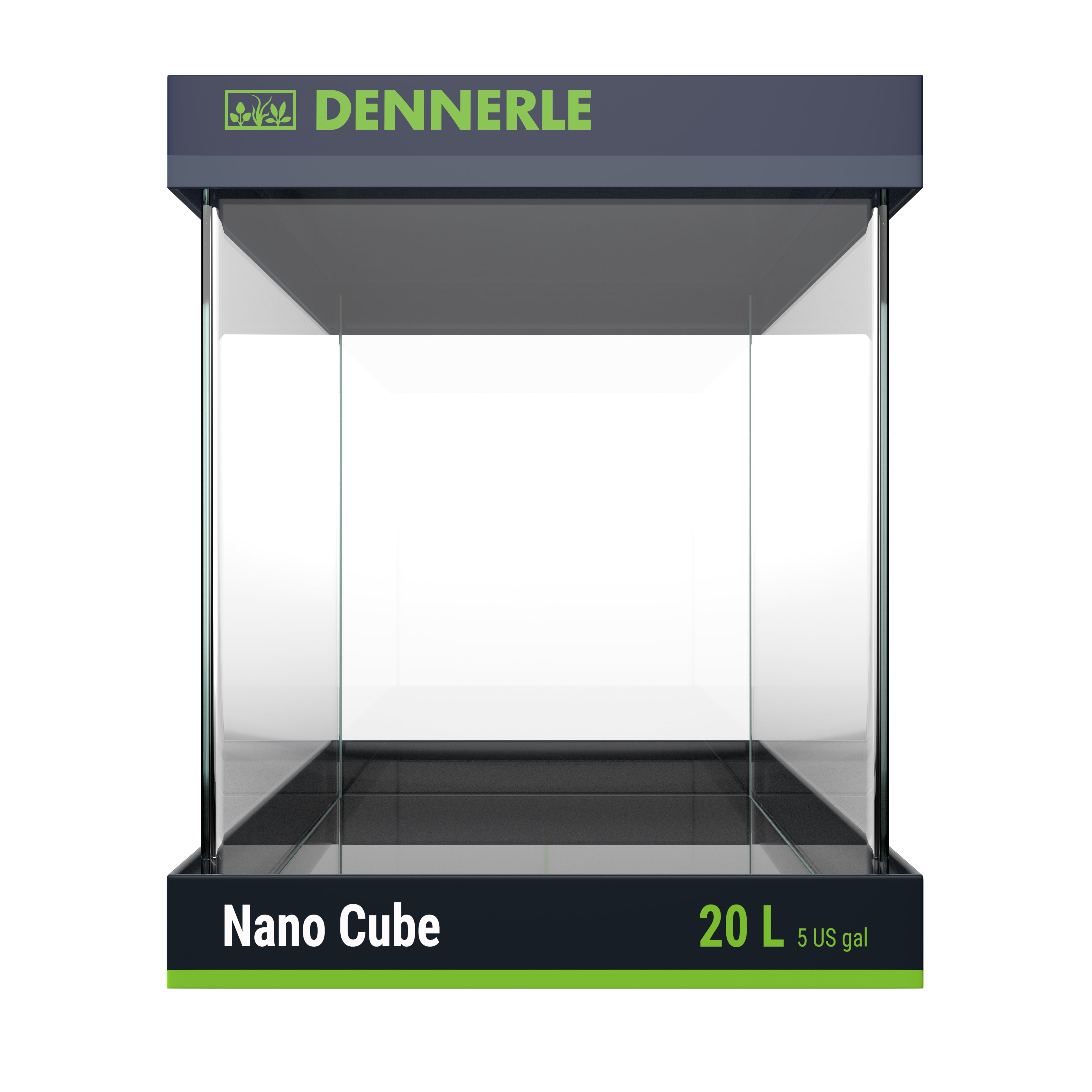 Dennerle Nano Cube Basic, 20 Liter - Mini Aquarium mit Abgerundeter Frontscheibe - AS+