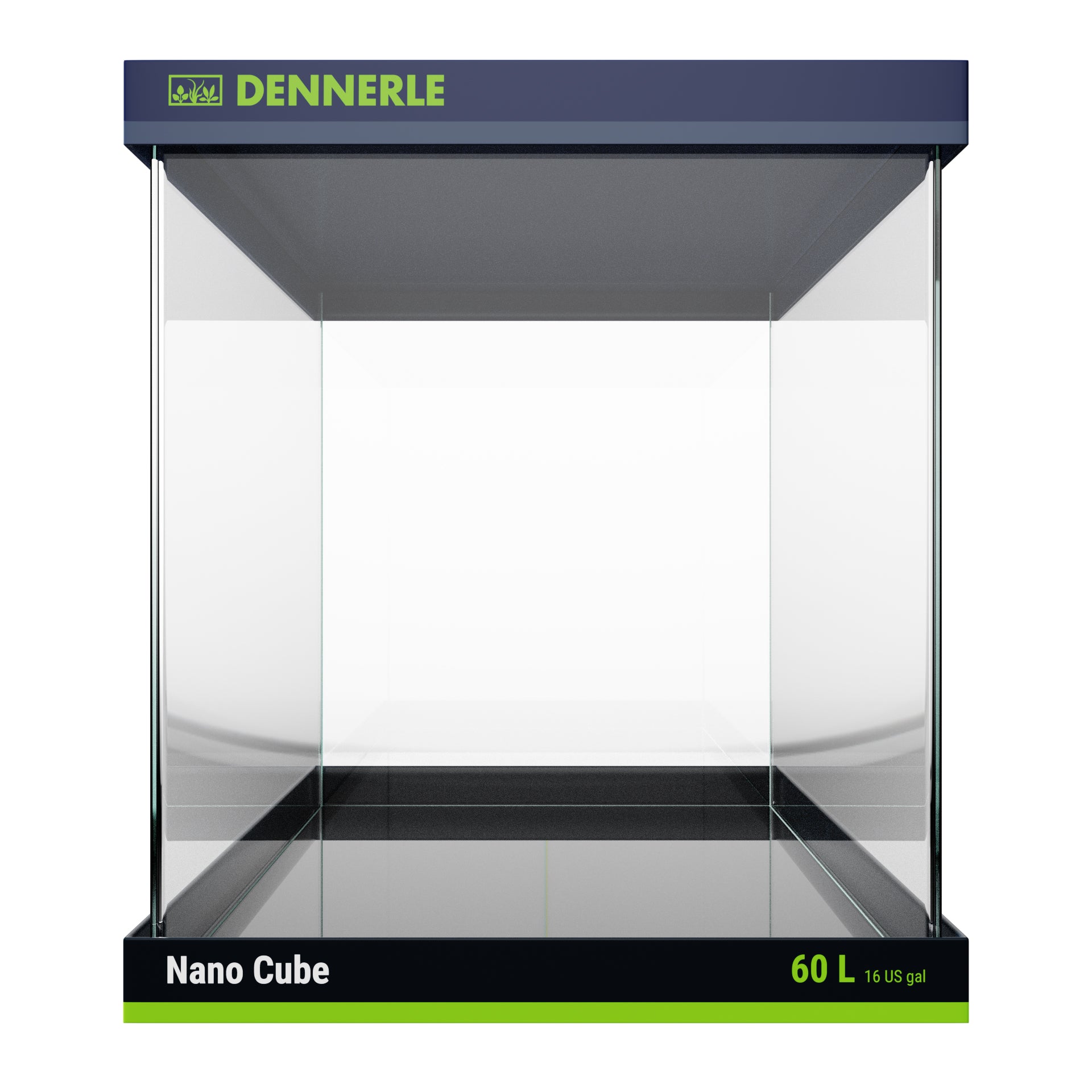 Dennerle Nano Cube Basic, 60 Liter - Mini Aquarium mit Abgerundeter Frontscheibe - AS+