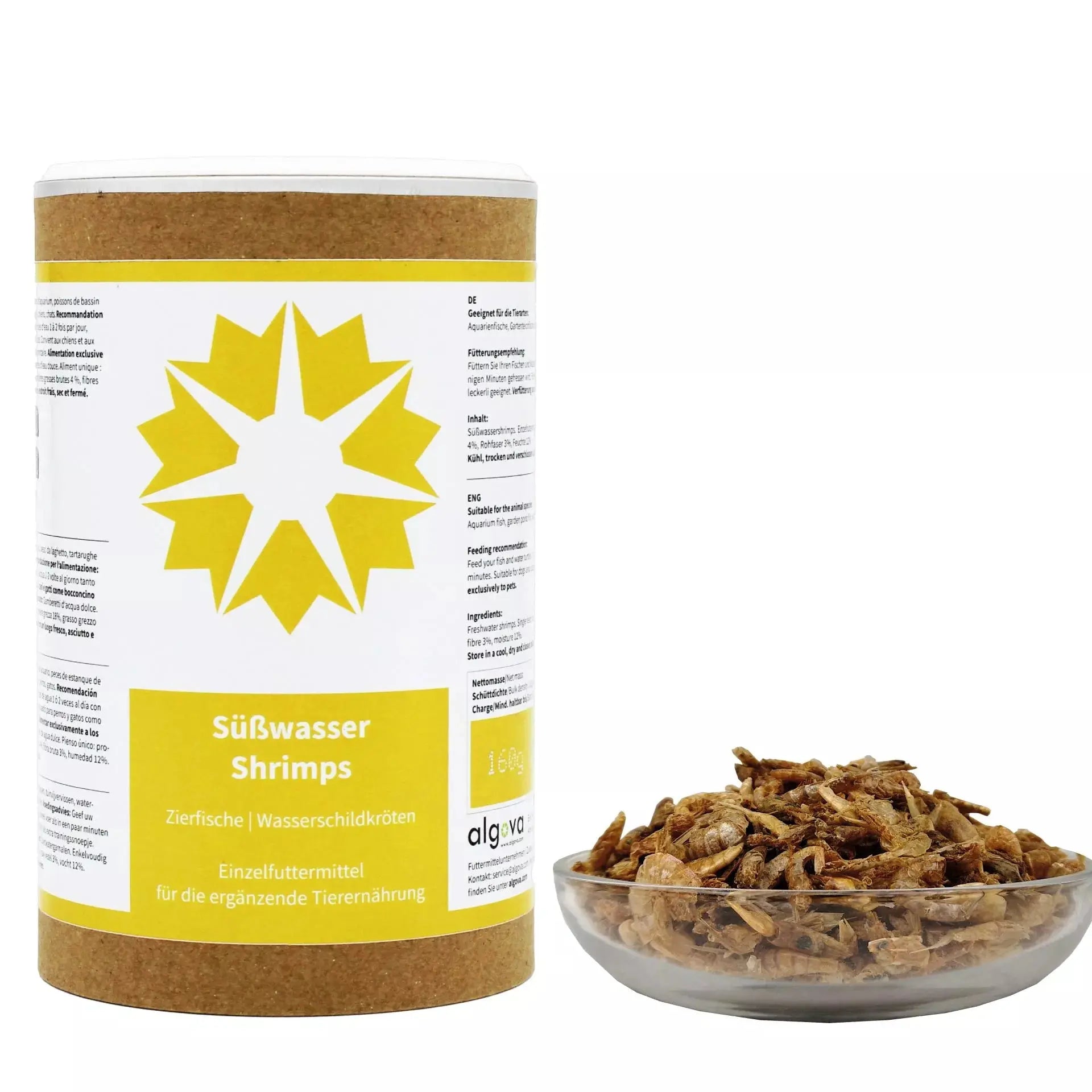 Algova Premium Süßwasser Shrimps (2-4cm): Protein-Superfood für Fische & Koi 🍤 algova