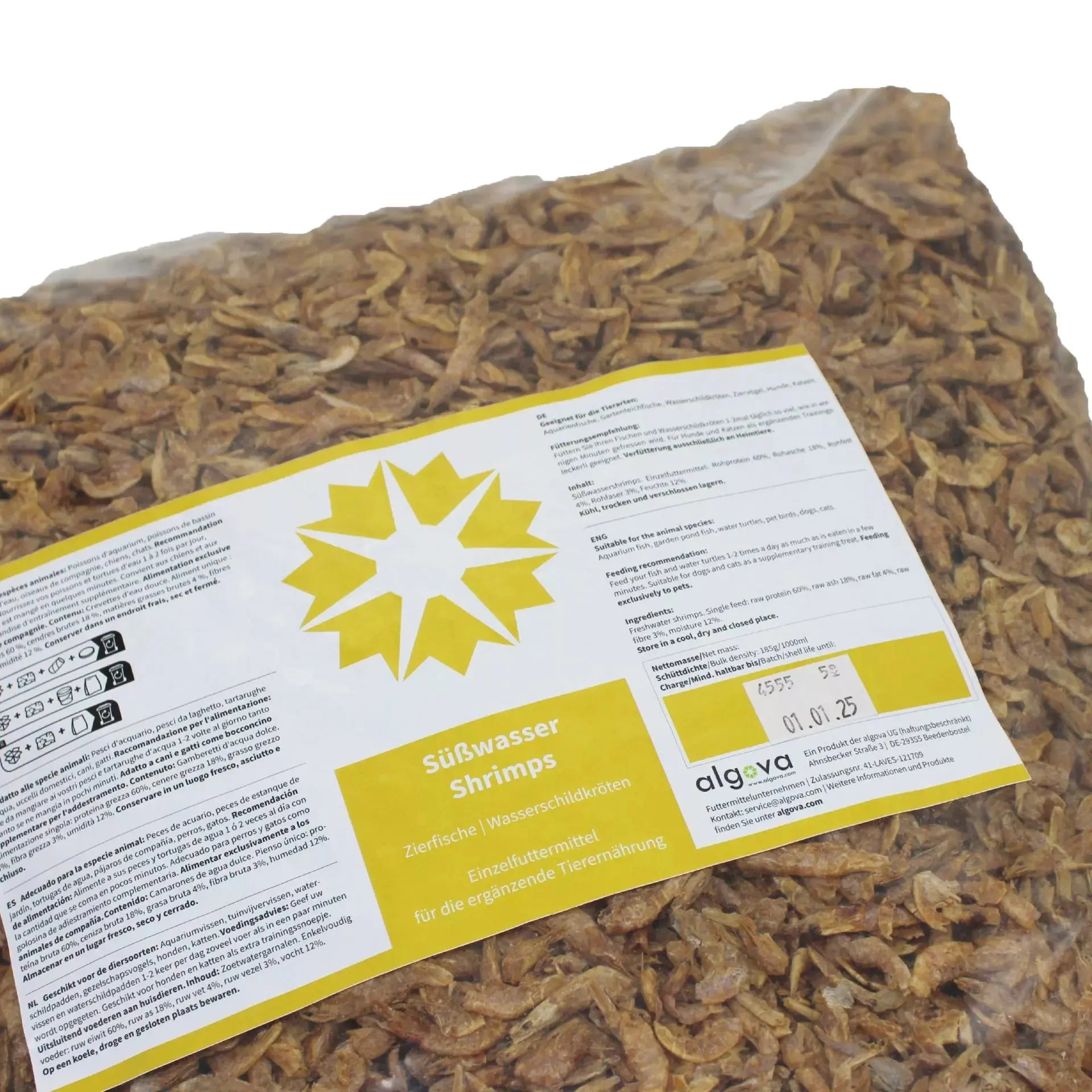 Algova Premium Süßwasser Shrimps (2-4cm): Protein-Superfood für Fische & Koi 🍤 algova