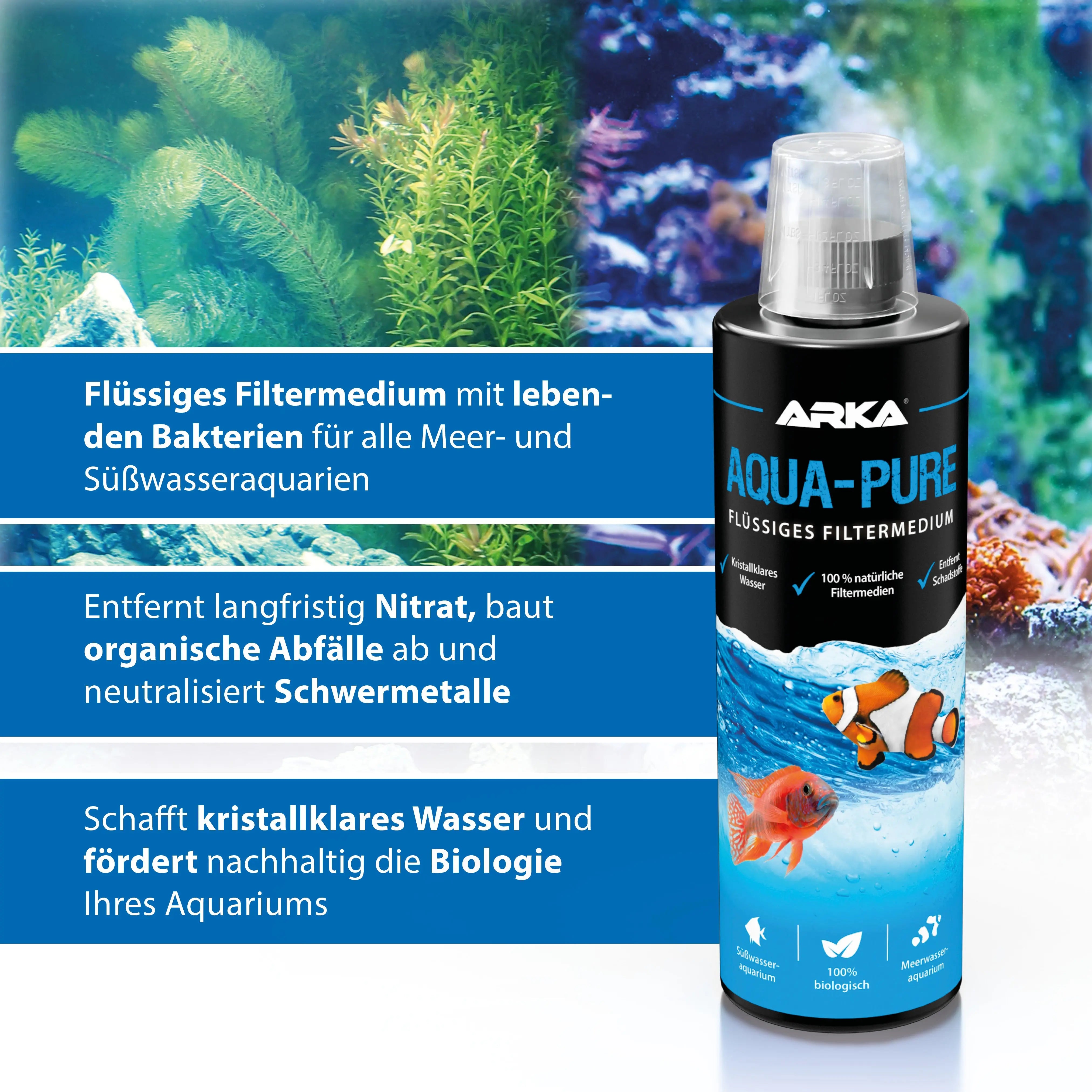 ARKA Aqua-Pure: Das Ultimative Flüssige Filtermedium für Kristallklares Süßwasser 💧🌱  - AS+ AquaTimo