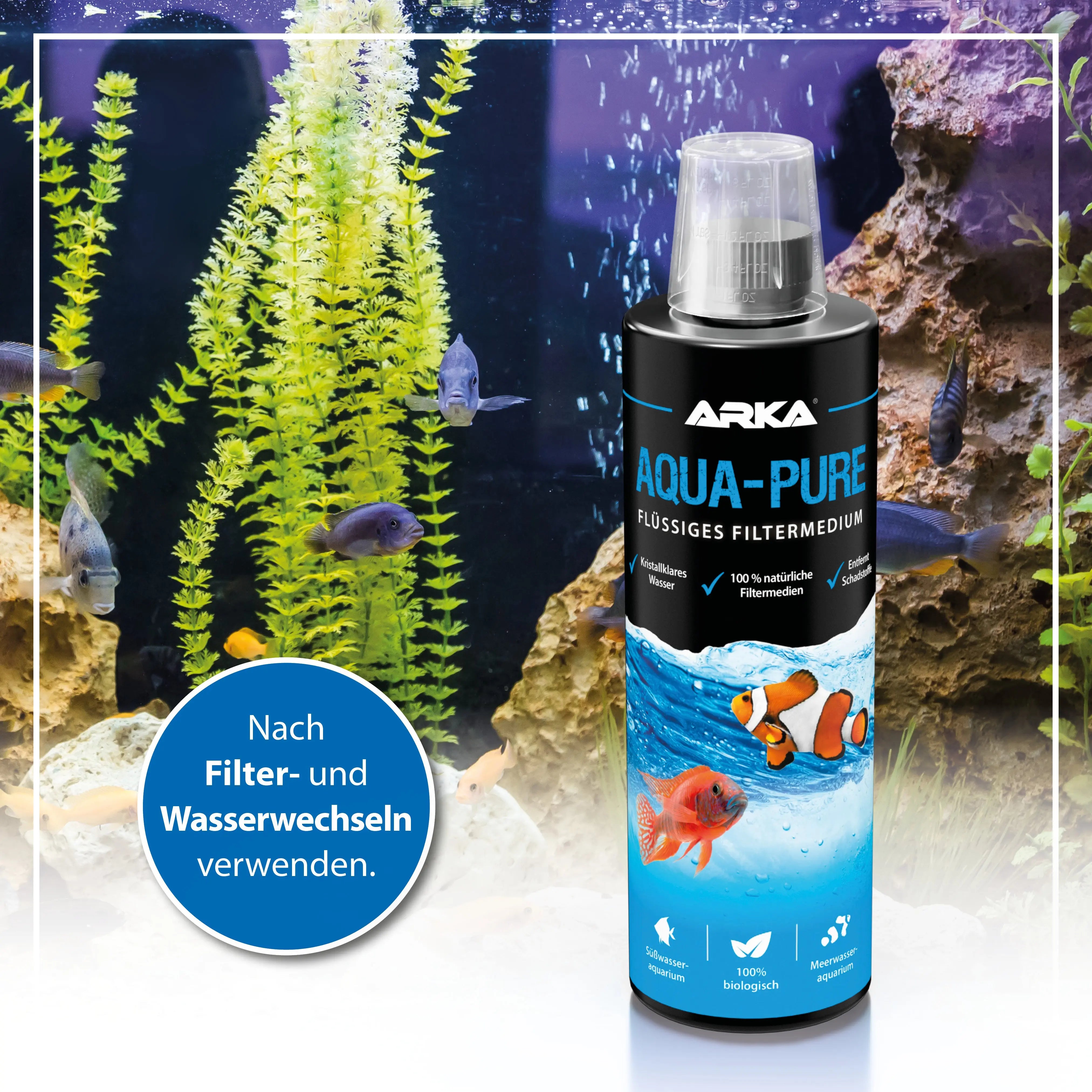 ARKA Aqua-Pure: Das Ultimative Flüssige Filtermedium für Kristallklares Süßwasser 💧🌱  - AS+ AquaTimo