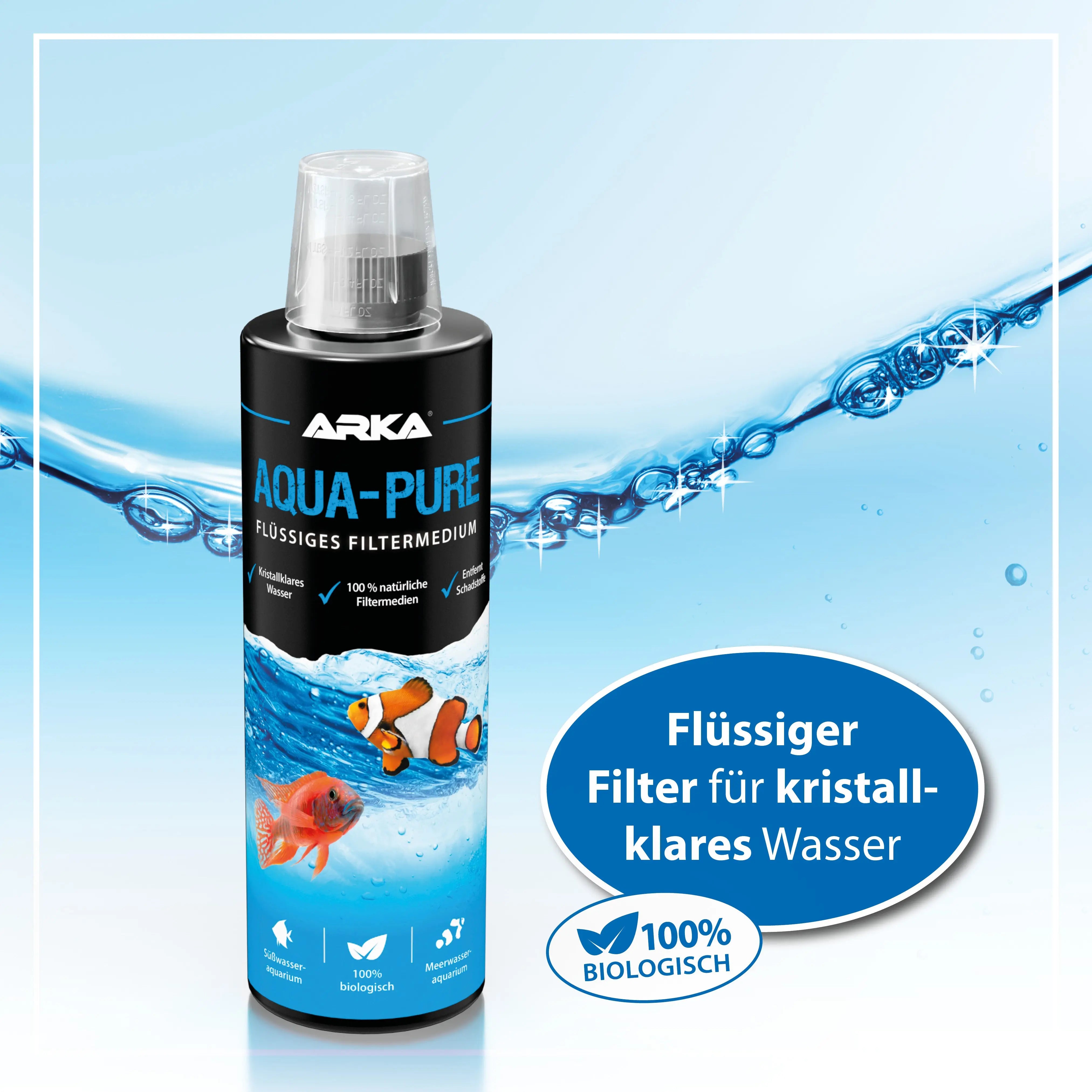ARKA Aqua-Pure: Das Ultimative Flüssige Filtermedium für Kristallklares Süßwasser 💧🌱  - AS+ AquaTimo