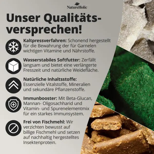 NatureHolic Insect Bites: Die Ressourcen schonende Premium-Eiweißquelle für Wirbellose 🦗🦞 AquaTimo