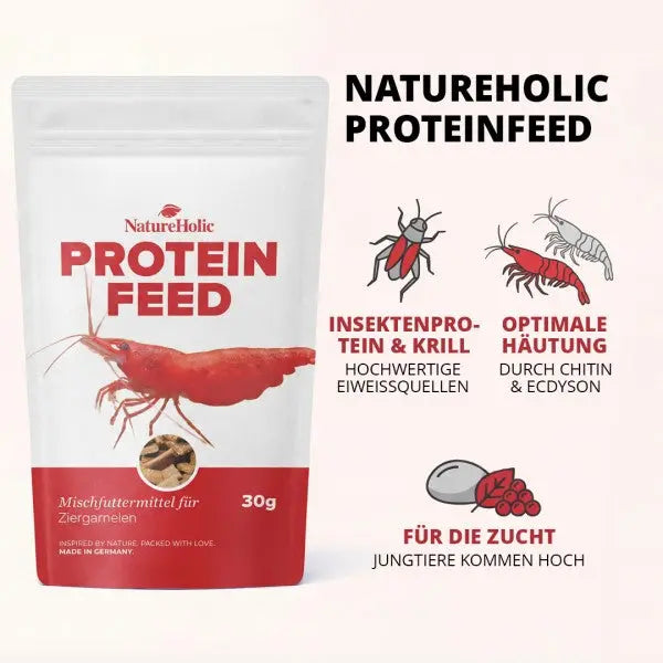 NatureHolic Futter-Set: Geballte Power für gesunde Garnelen, Krebse & Schnecken! AquaTimo