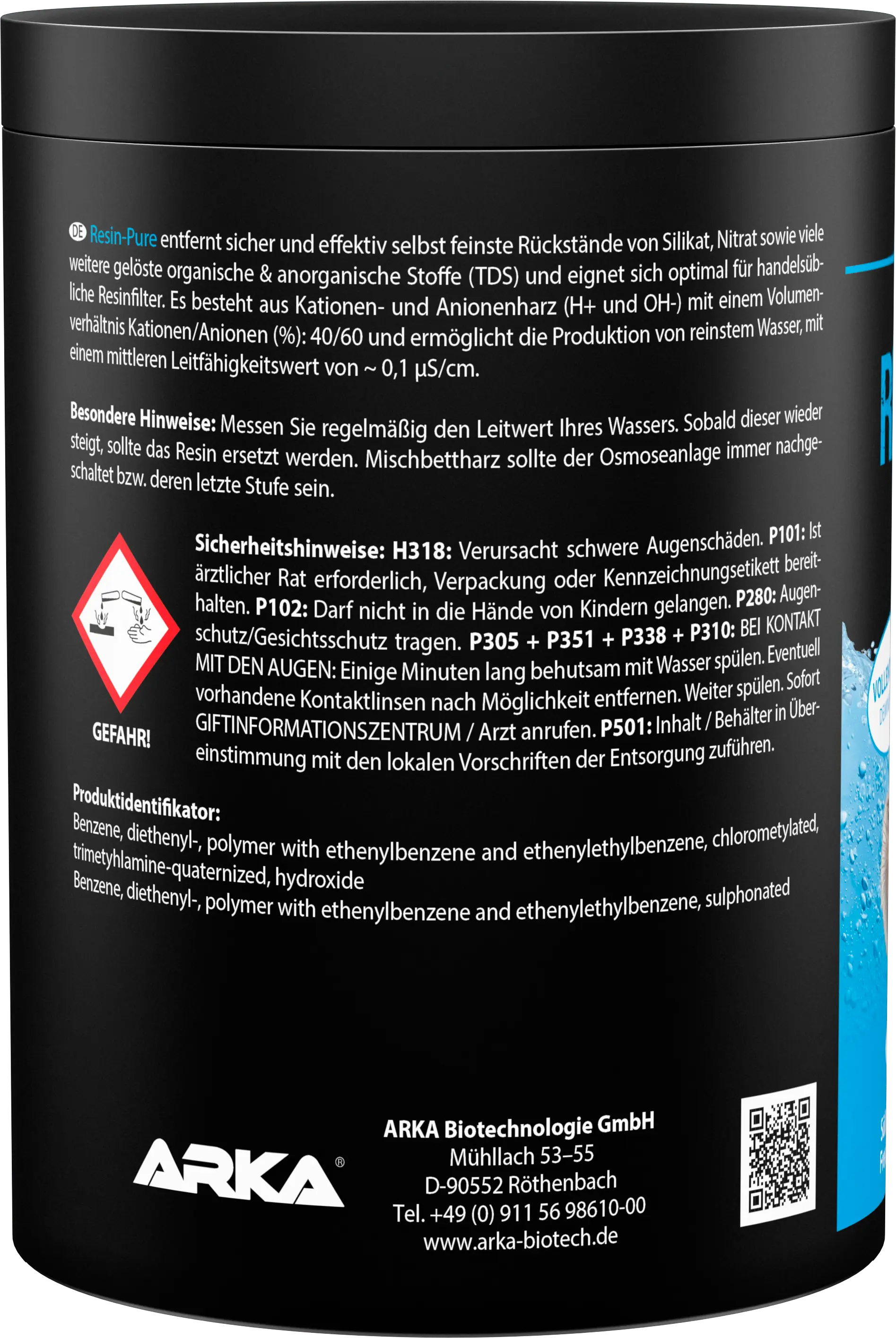 ARKA Resin-Pure Mischbettharz: Der ultimative Vollentsalzer für kristallklares Reinstwasser in Ihrem Süßwasser-Aquarium!💧🐠 - AS+ AquaTimo