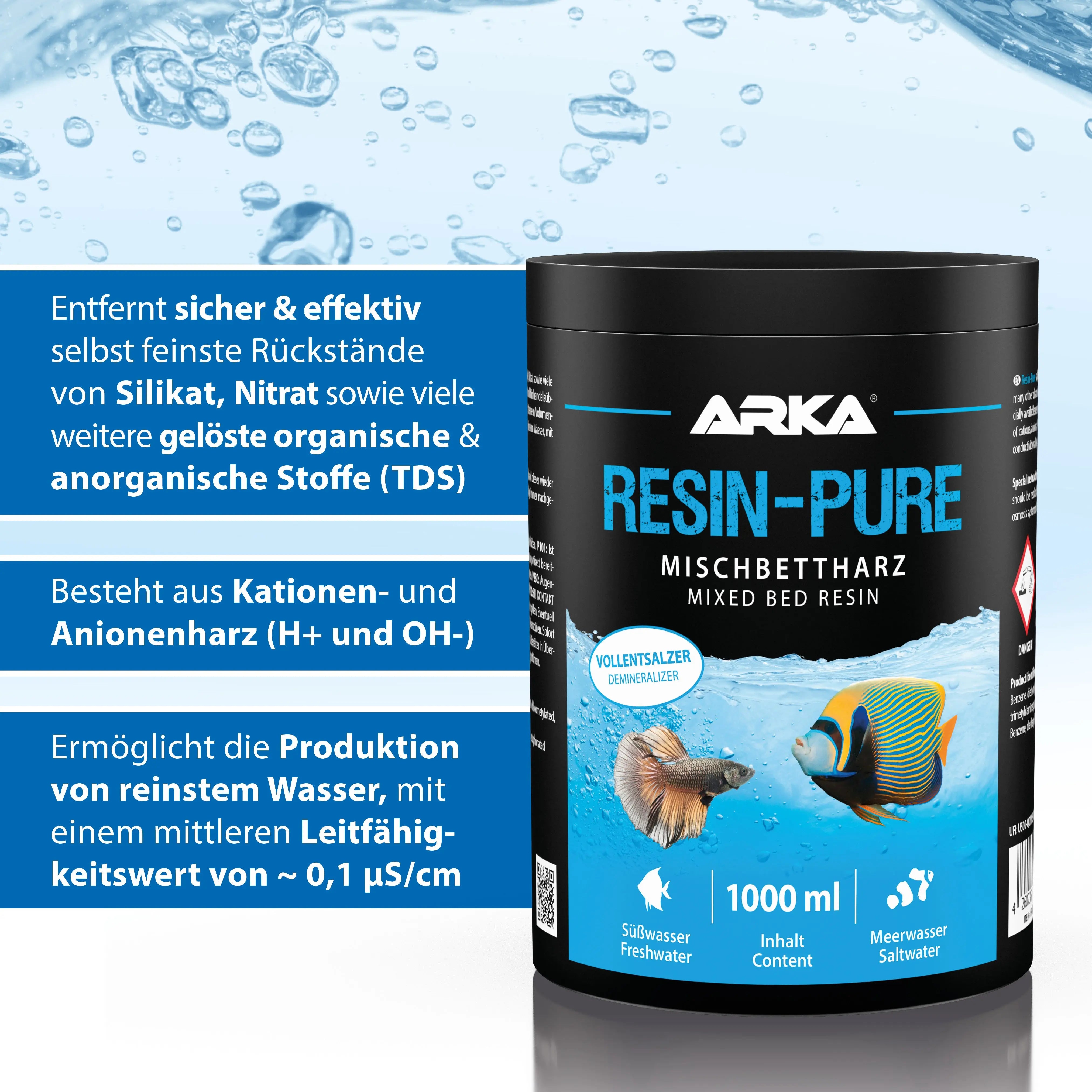 ARKA Resin-Pure Mischbettharz: Der ultimative Vollentsalzer für kristallklares Reinstwasser in Ihrem Süßwasser-Aquarium!💧🐠 - AS+ AquaTimo