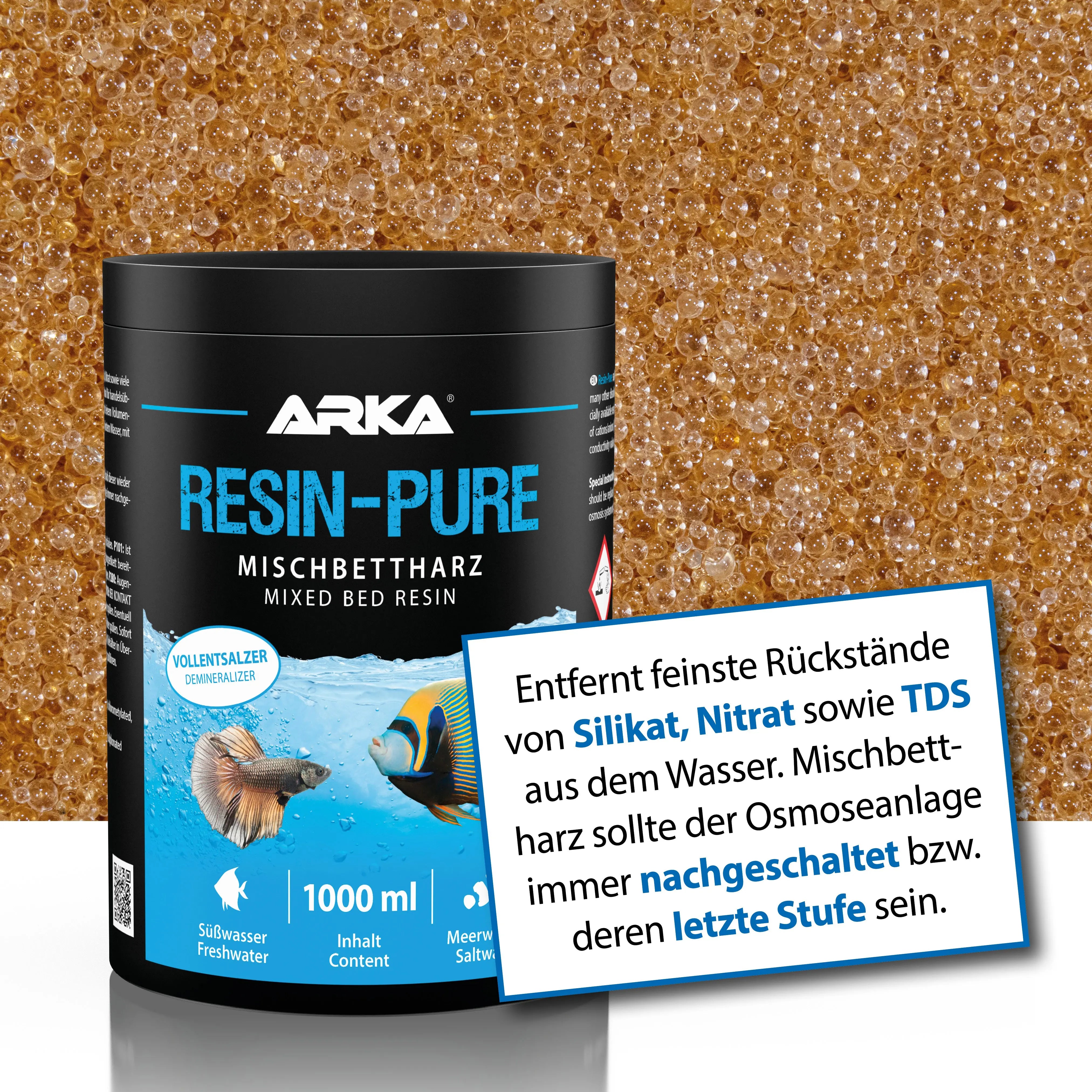 ARKA Resin-Pure Mischbettharz: Der ultimative Vollentsalzer für kristallklares Reinstwasser in Ihrem Süßwasser-Aquarium!💧🐠 - AS+ AquaTimo