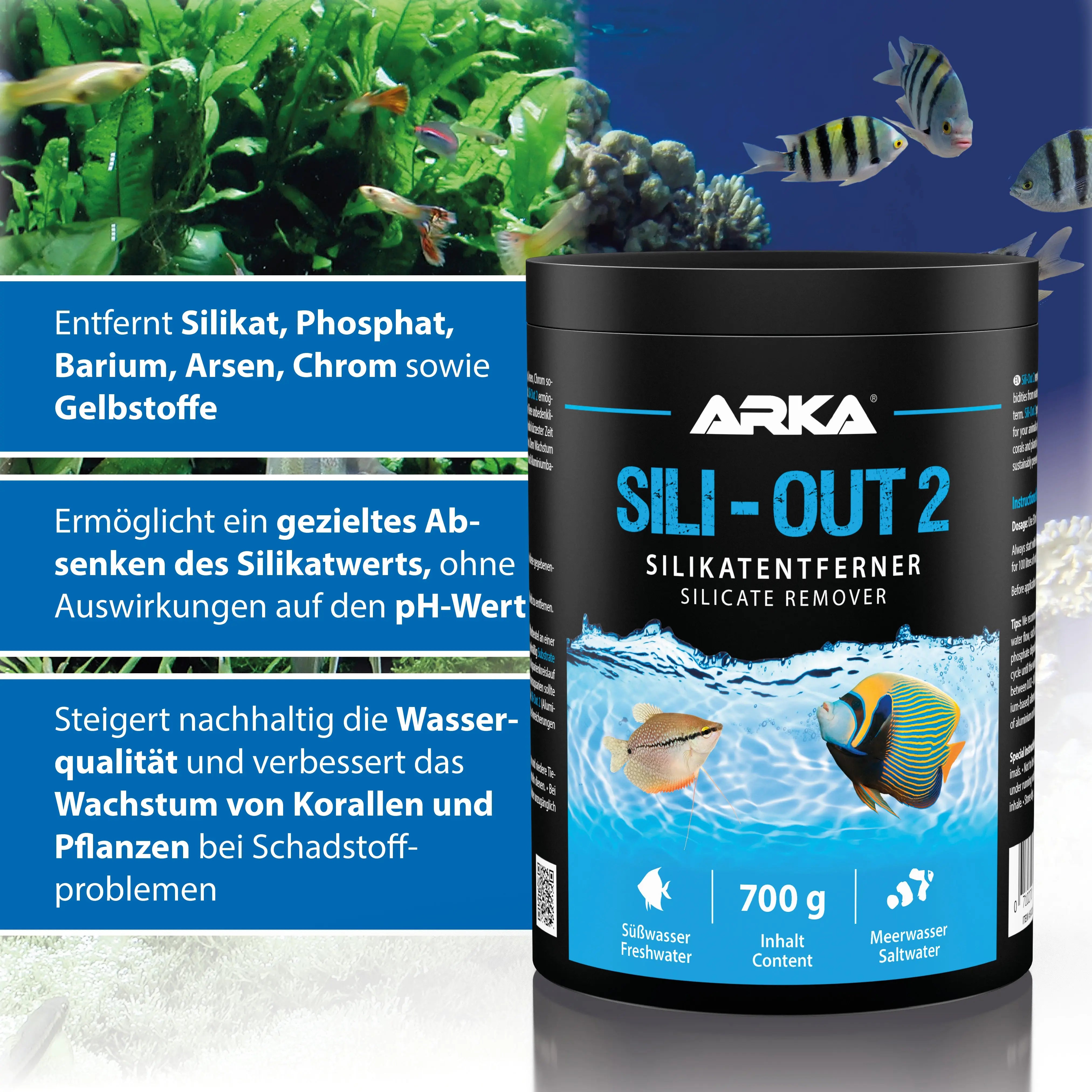 ARKA Sili-Out 2 – Ihr Premium Silikat- und Phosphatentferner für kristallklares Süßwasser!  - AS+ AquaTimo