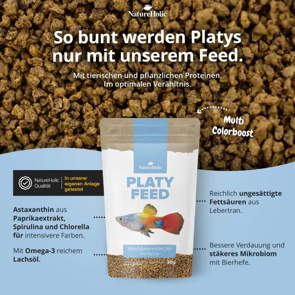 NatureHolic PlatyFeed: Der Farb-Booster für deine Lebendgebärenden! 🌈🐟 AquaTimo