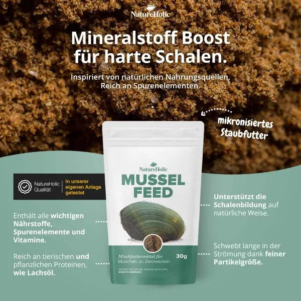 NatureHolic Musselfeed: Das Spezialfutter für Ziermuscheln – Garant für Schalenwachstum und Vitalität! 🐚💪 AquaTimo