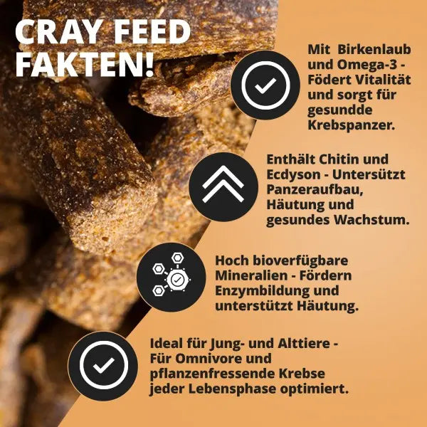 NatureHolic Krebsfeed Sticks: Premium Krebsfutter für gesunde Häutung und Wachstum AquaTimo