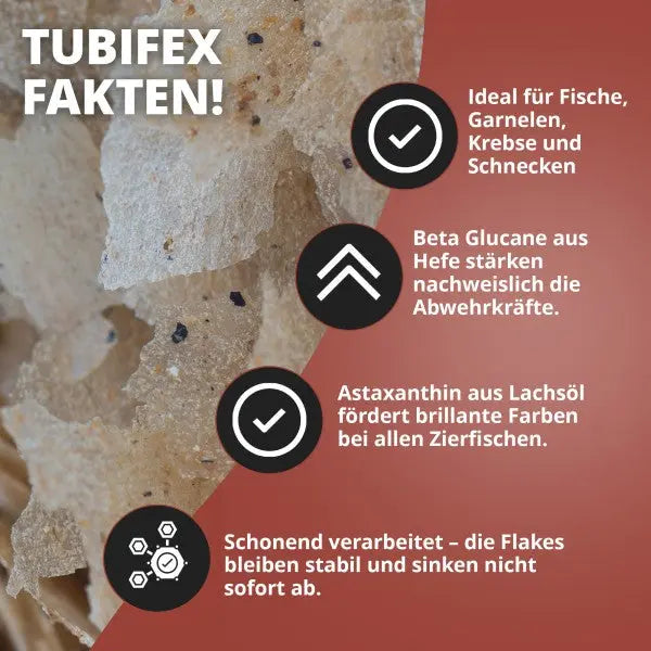 NatureHolic Pure Flakes Tubifex: Der Premium-Snack für carnivore und omnivore Aquarienbewohner 🐛🐟 AquaTimo