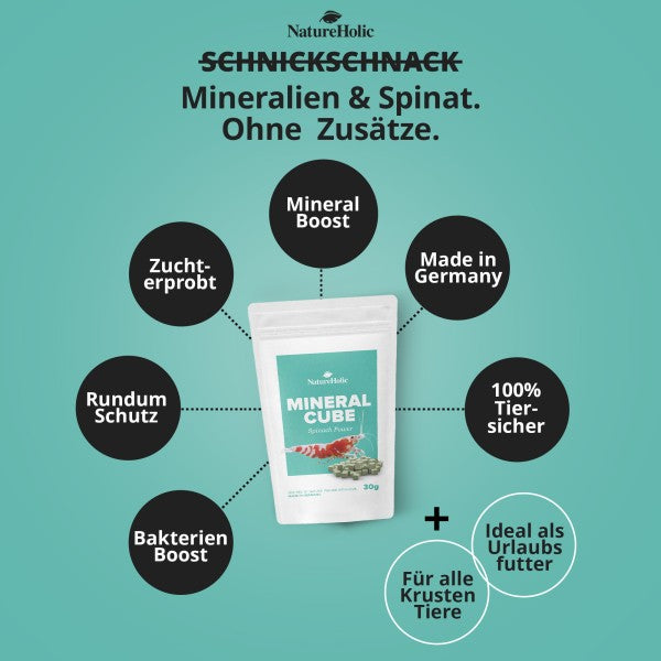 NatureHolic MineralCubes "Spinach Power": Die innovative Two-in-One Lösung für Mineralstoffe & dein stressfreies Ferienfutter! 🌿