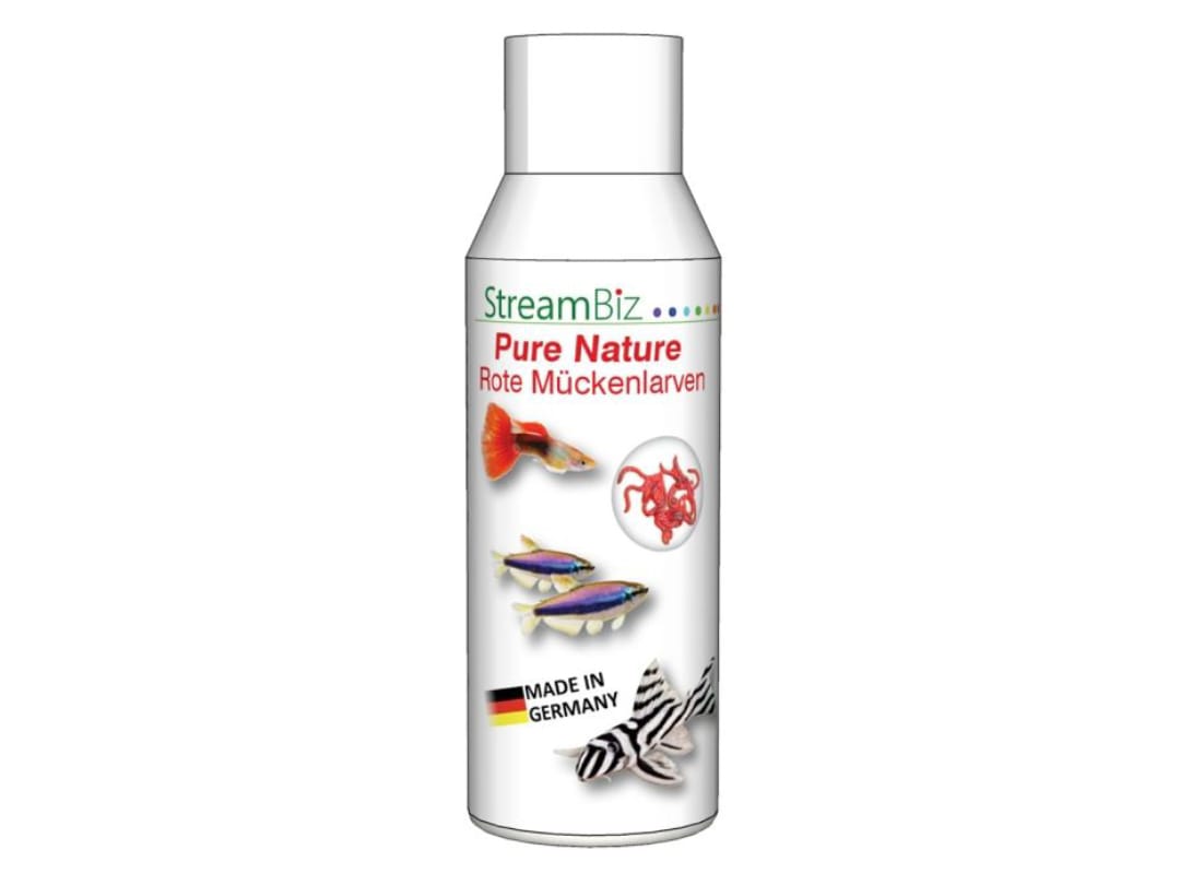 StreamBiz Pure Nature Rote Mückenlarven – Natürliches Premium-Futter für Zierfische & Garnelen - AS+
