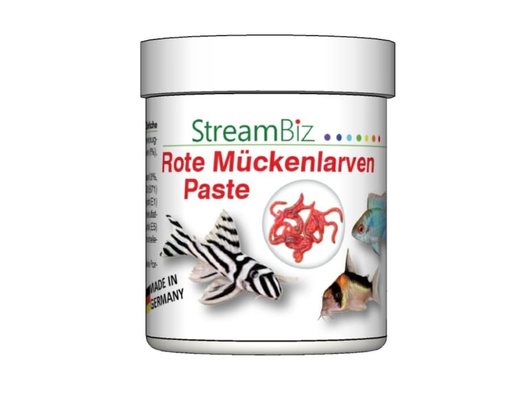 StreamBiz Rote Mückenlarven Paste – Premium-Zierfischfutter für Vitalität, Abwechslung & starke Farben - AS+