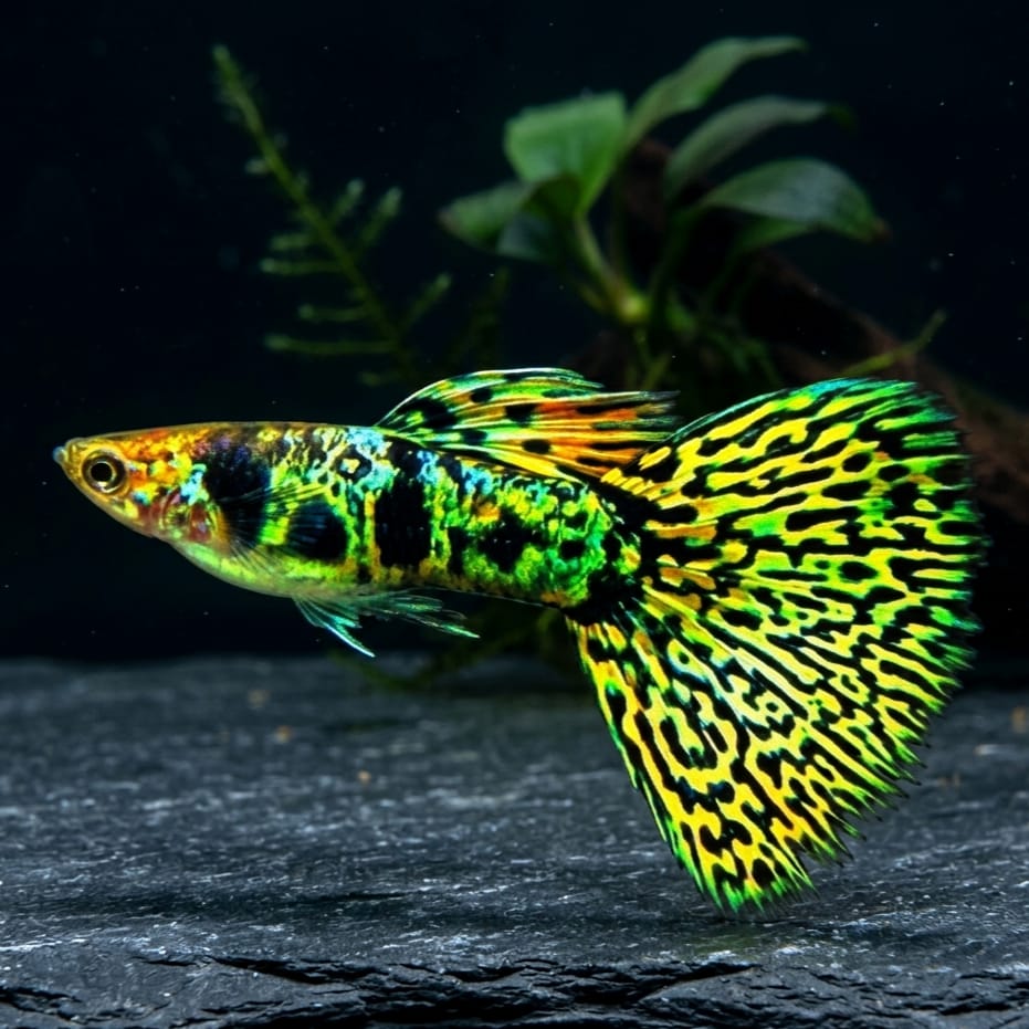 Hochzucht Guppy - Green Tiger King Cobra