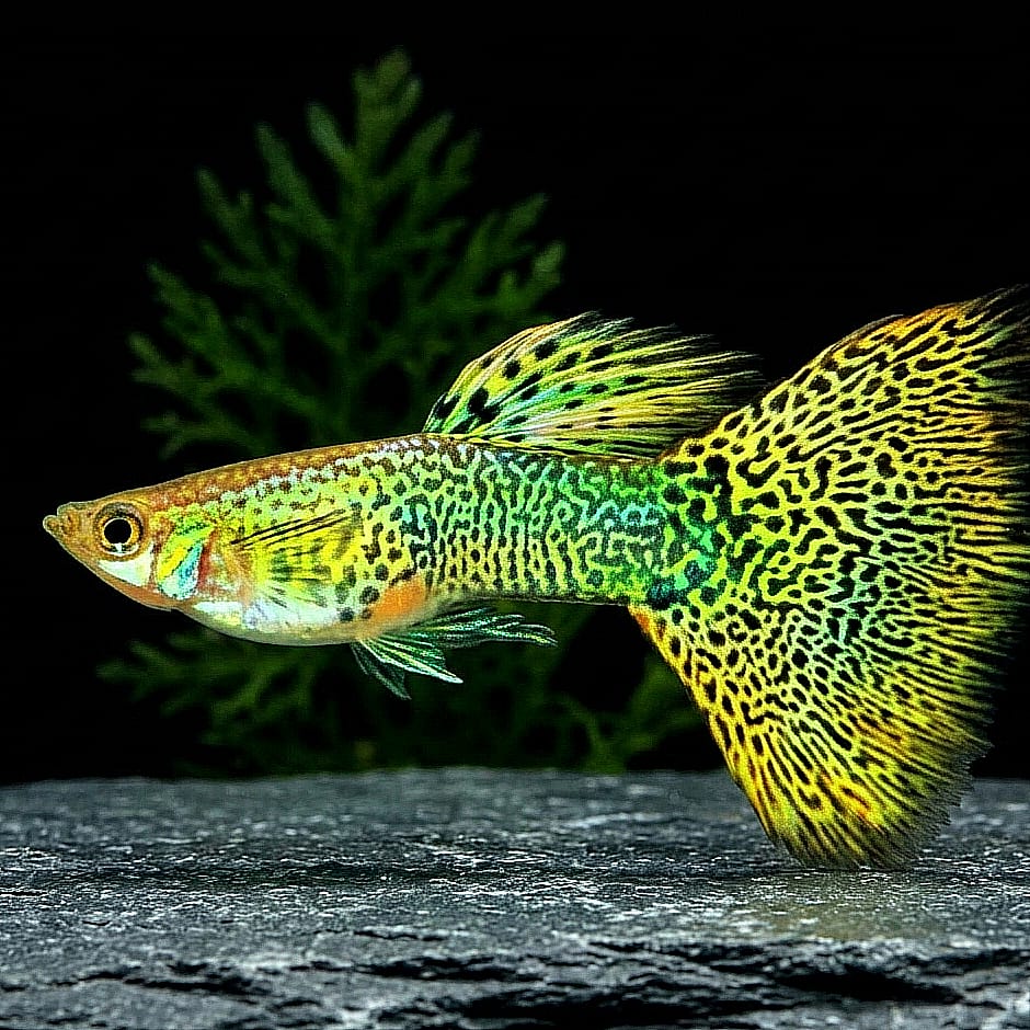 Hochzucht Guppy - Yellow Cobra