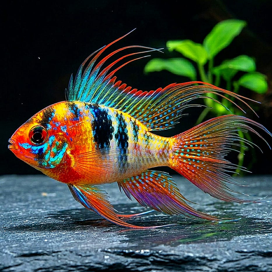 Schmetterlingsbuntbarsch "LongFin" – Microgeophagus ramirezi