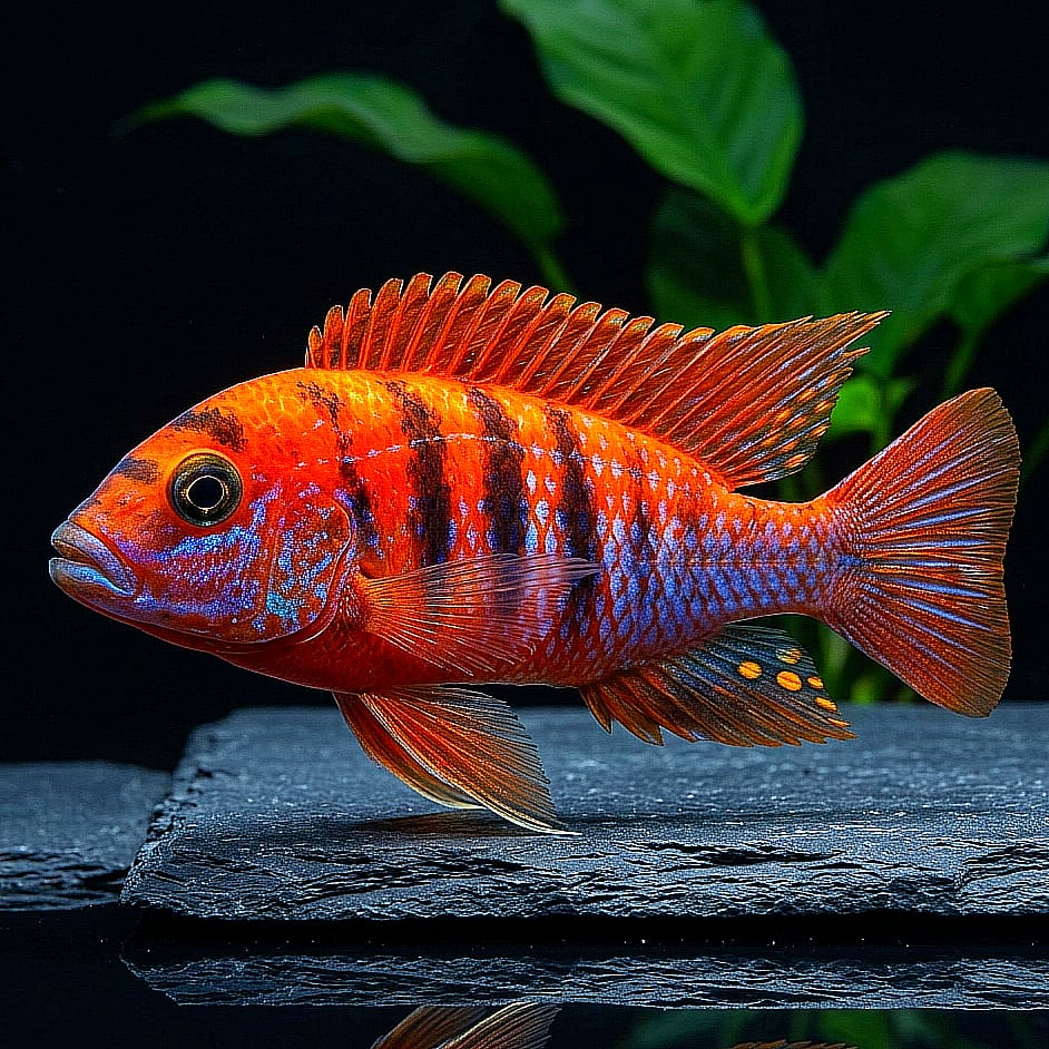 Labidochromis sp. "Hongi" Red Top Schweden – Der kontrastreiche Blickfang aus dem Malawisee